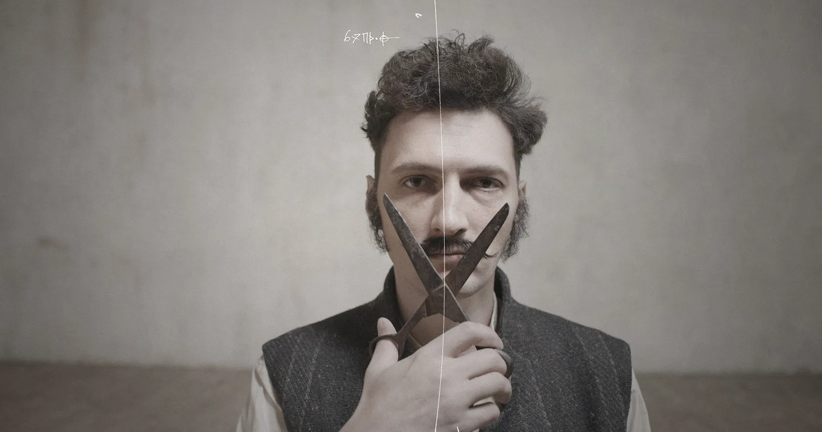 The True Case of Jack the Ripper by Andrei Kovalev: a man holds a straight razor to his own jaw in a gritty close-up.
